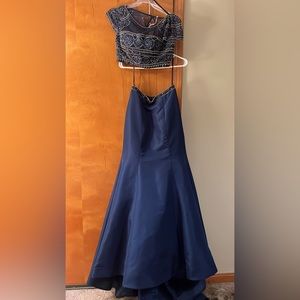 Sherri Hill Navy Blue two piece size 2